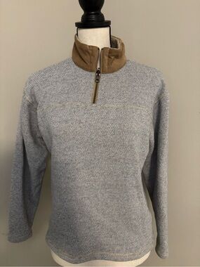 Southern Marsh Men's Half-Zip Sweater-Light Grey